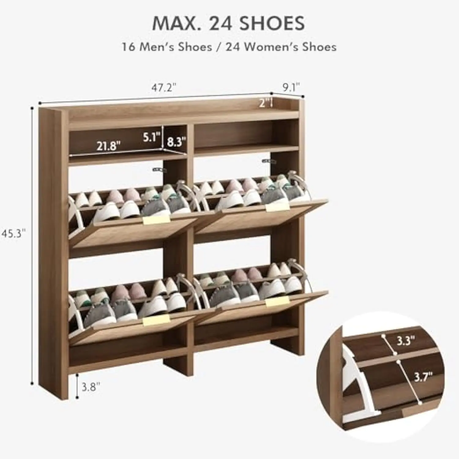 خزانة منظم تخزين للمدخل ، رف أحذية من الراتان لمدخل الباب الأمامي ، ضيق ، مخفي ، نحيف ، Fl