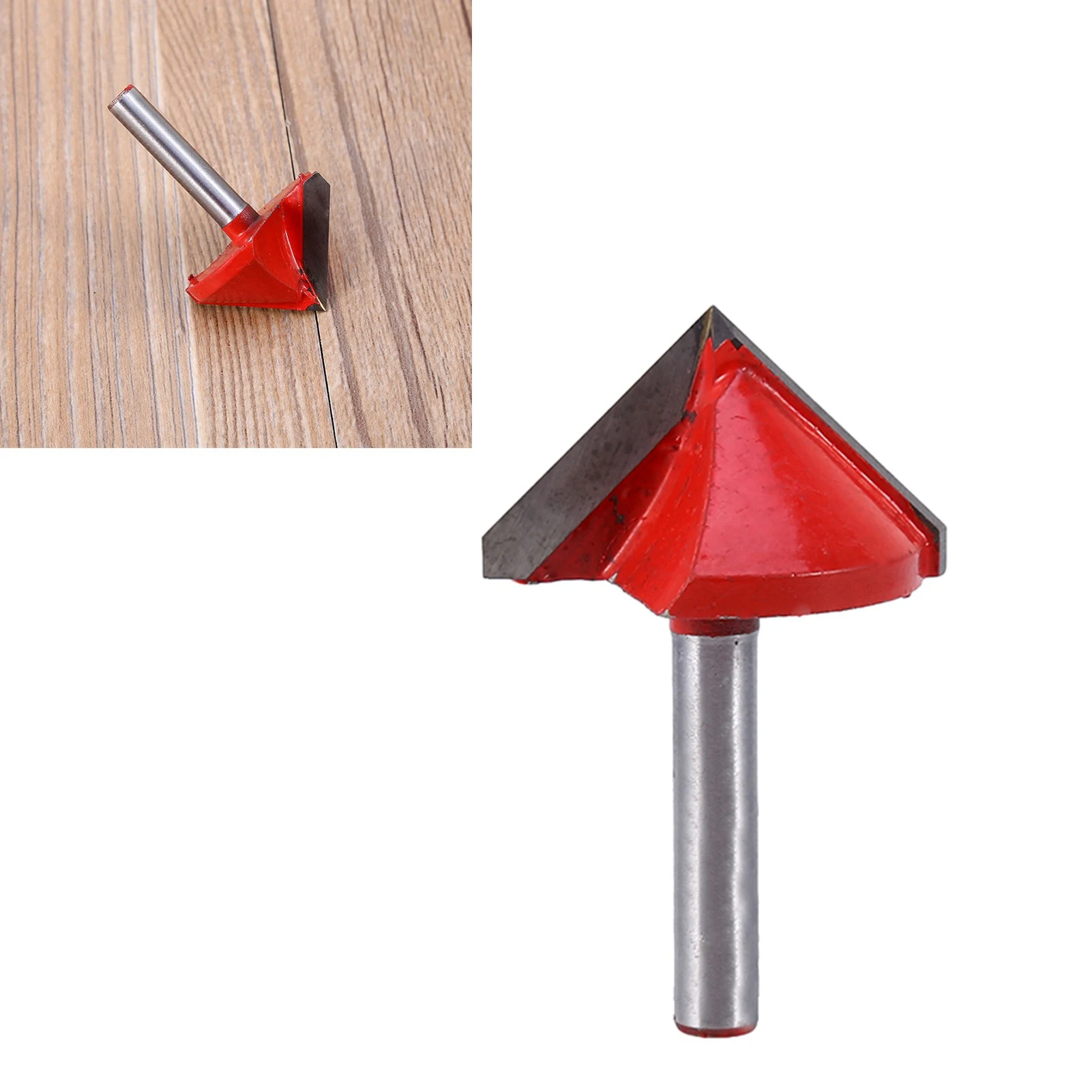 

1/4" Shank Router Bit Engraving 3D V Shape notch Woodwork Cutter Trim Chamfer Bit V Shape Knife Cutting Tool