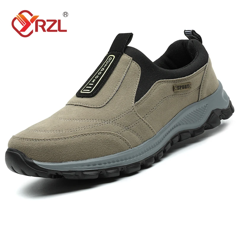 YRZL Anti-slip Wear-resistant Shoes Men's Casual Shoes Jogging Trekking Sneakers High Quality Outdoor Leisure Walking Male Shoe