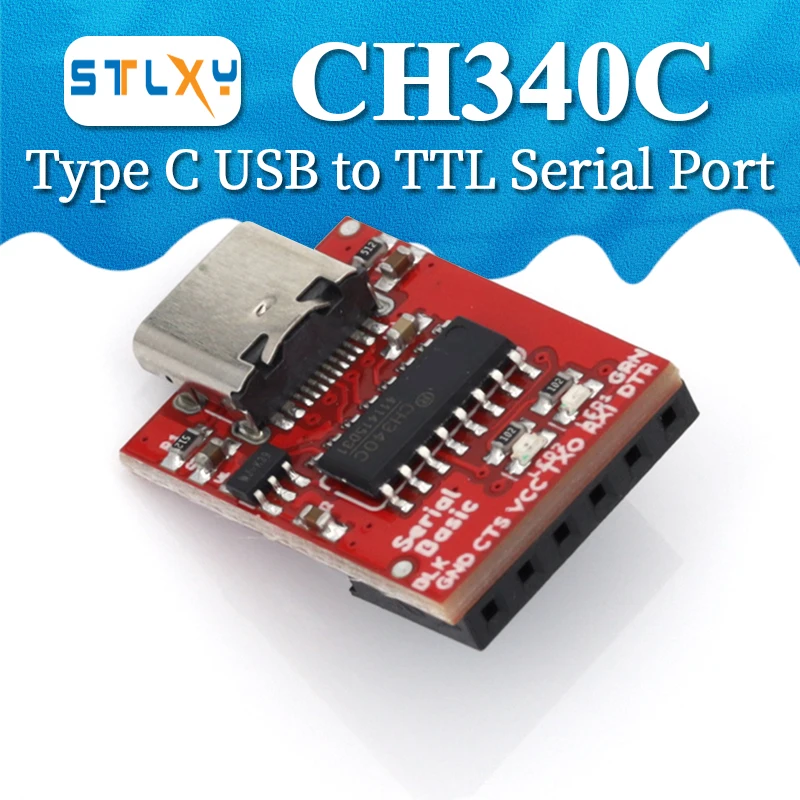 3.3 فولت 5 فولت نوع C USB إلى TTL المنفذ التسلسلي CH340C وحدة CH340 USB حافلة محول رقاقة #1