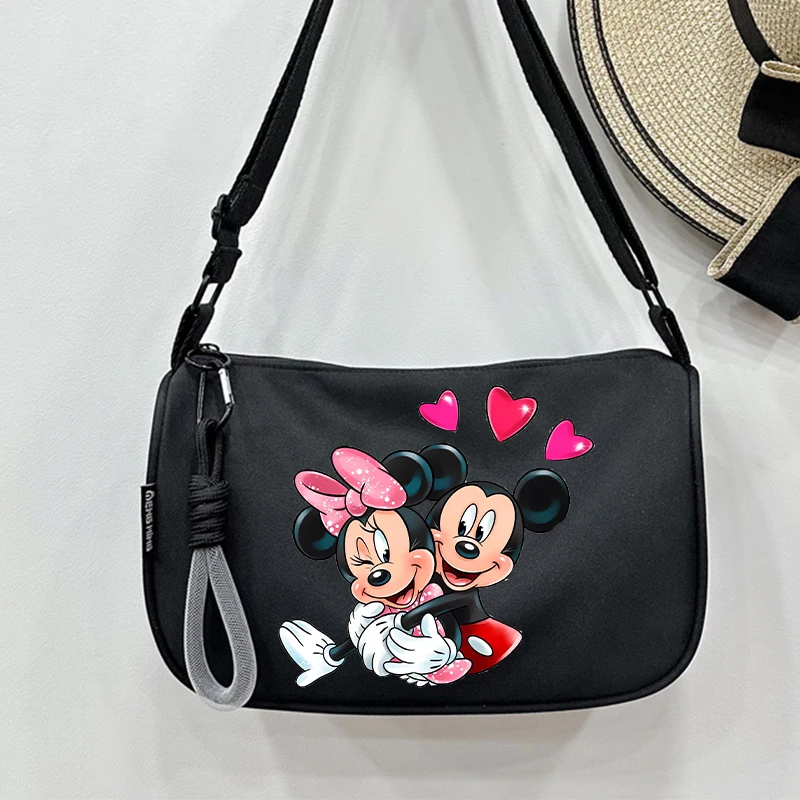 Neue Minnie Mouse Umhängetaschen für Frauen Süße Mädchen Handtaschen Disney Cartoon Gedruckt Tragetaschen Frauen Einkaufen Schulter Tasche