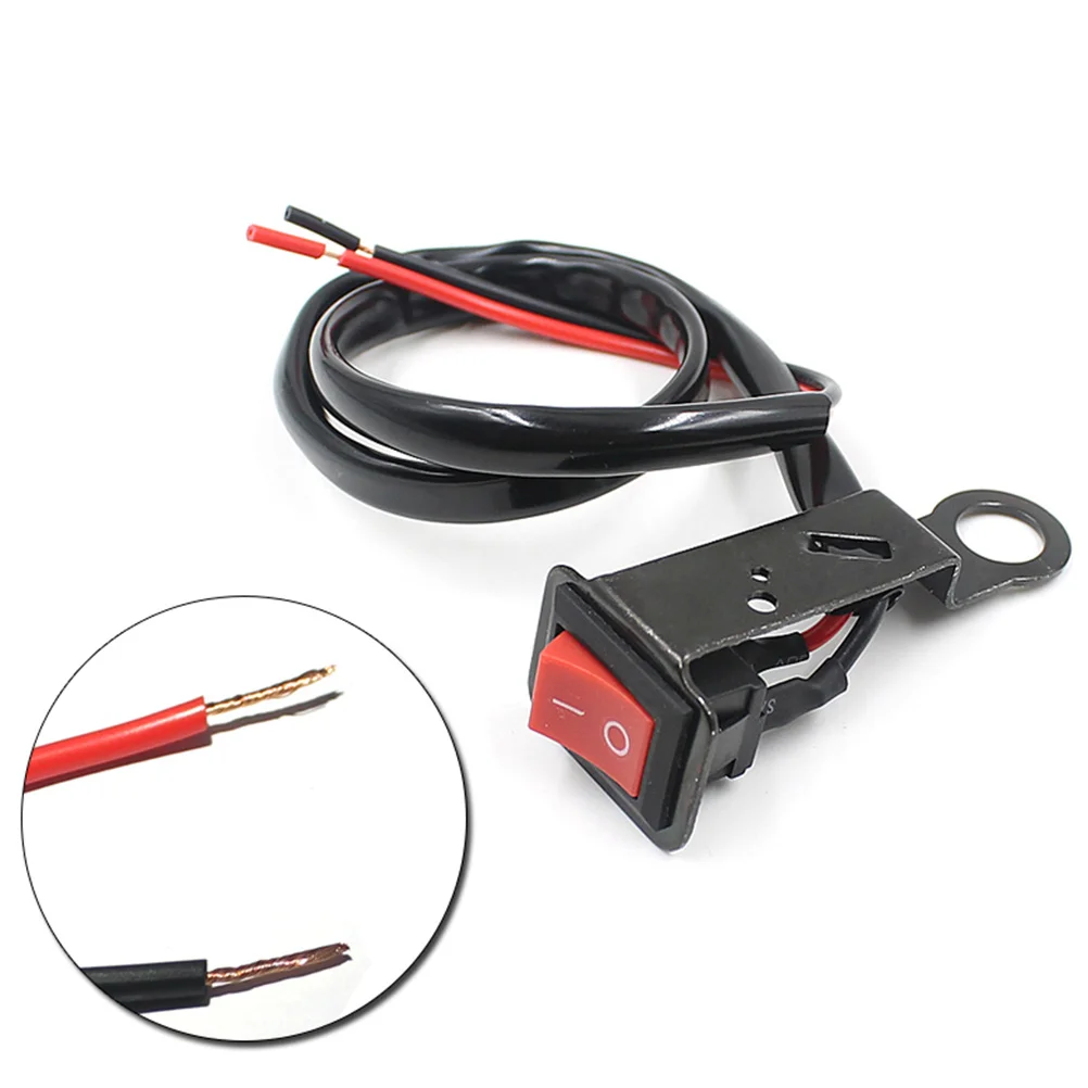 

Motorcycle Handlebar Switch 2.7X2.1X1.4Cm Metal Plastic On/Off Button For Lights Hazards Outlets 45Cm Cable Atv Scooter