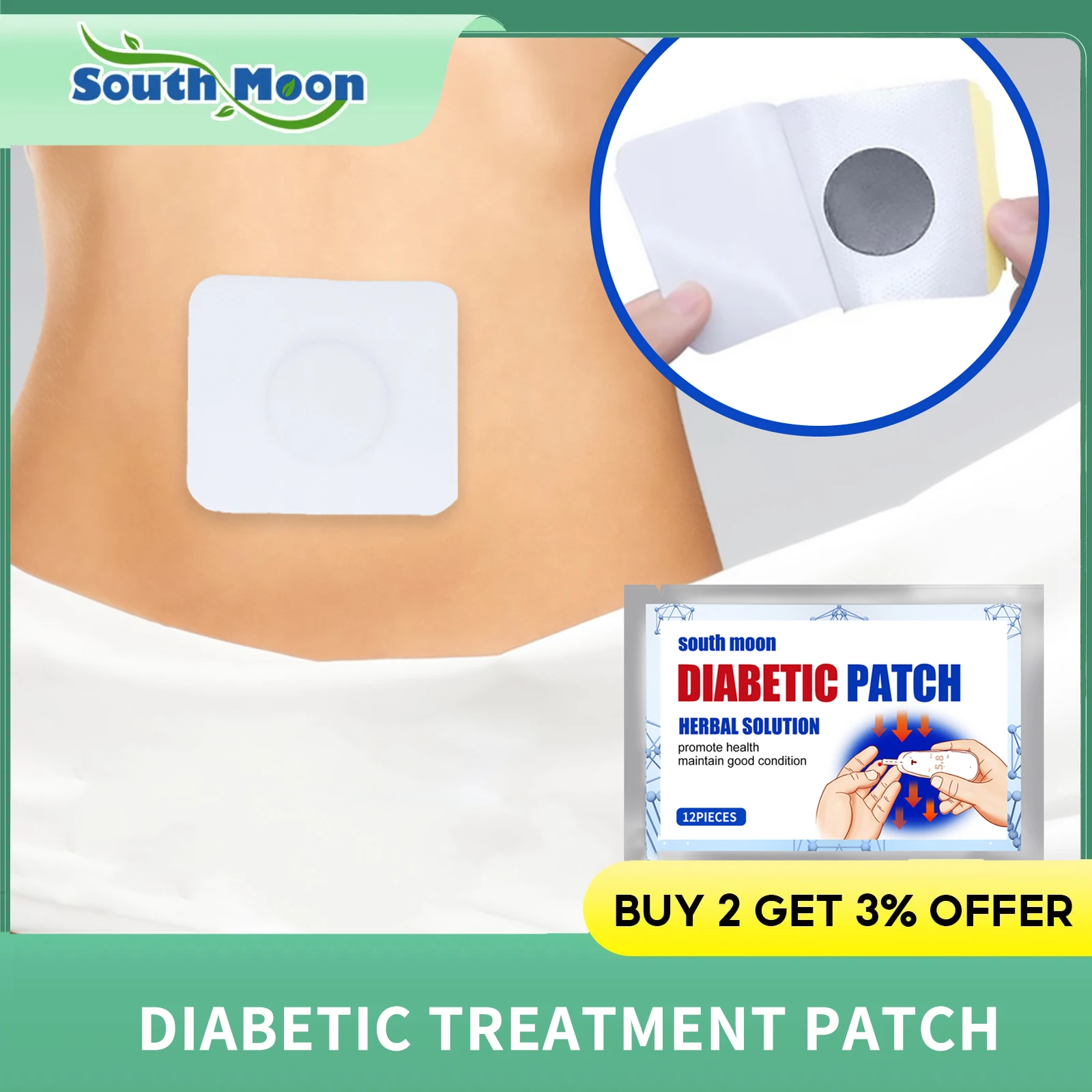 Diabetes Patch Blood Sugar Level Balance Preventing High Blood Stabilizes Glucose Herbal Plaster Hyperglycemia Treatment Patch