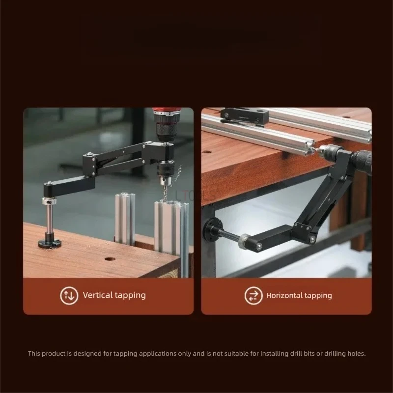 

Tapping Cantilever Bracket Hand Drill DIY Horizontal and Vertical Tapping Machine for Light Cantilever Aluminum Alloy Profile