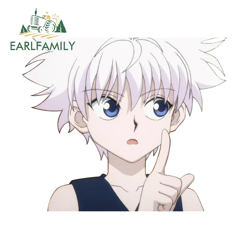 

EARLFAMILY Killua Zoldyck Finger Up Windshield Vinyl Decal Bumper Anime Motorcycle Car Stickers Occlusion Scratch Graphics