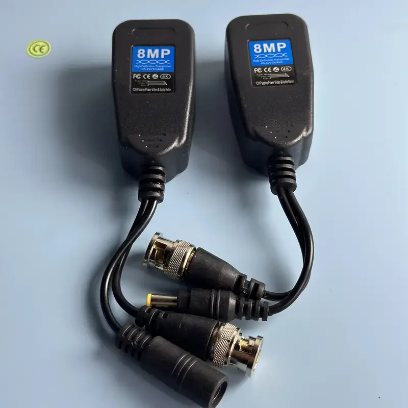 8MP CCTV فيديو Balun BNC إلى RJ45 2 في 1 أو 3 في 1 فيديو قوة الصوت موصل جهاز الإرسال والاستقبال لكاميرا CCTV #3
