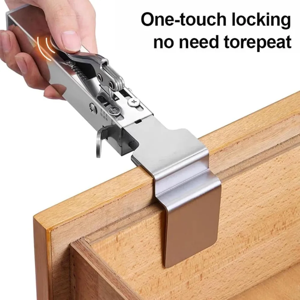 Quick-Install Drawer Front Installation Clamps, Cabinet Drawer Clamps Universal Fit Labor-Saving Adjustable Drawer Fixing Clips