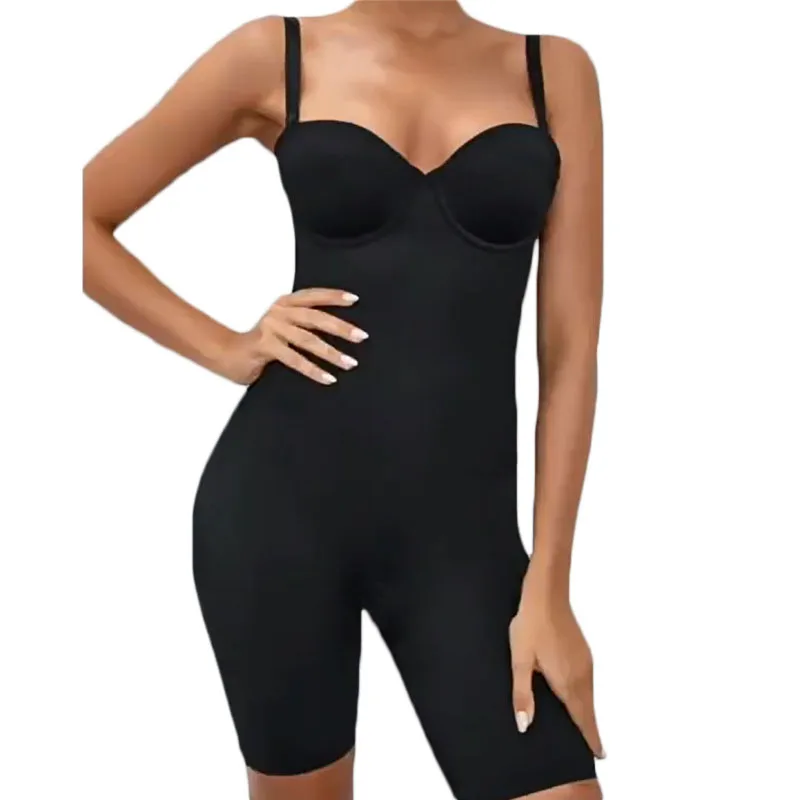 

GUUDIA Корректирующее боди с шортами до середины бедра, со встроенным бюстгальтером, с низкой спинкой, для коррекции фигуры всего тела