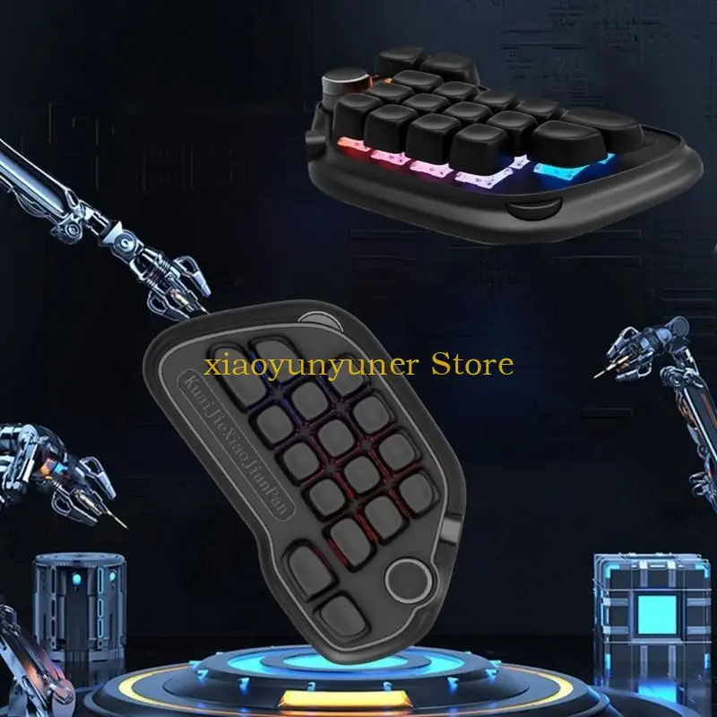17 Key Mini KeyPad Support Color Readlight e Wireless Hot Swappable per il gioco P9JB