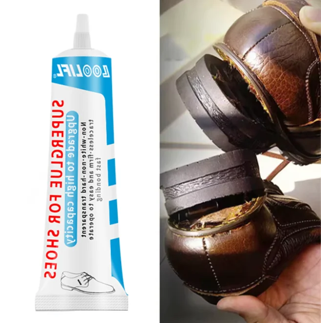 غراء إصلاح الأحذية 5 ثواني، تجفيف سريع، لإصلاح الأحذية، لنعال EVA من الجلد والمطاط (60 مل)، مقاوم للماء، مقاوم للانحناء، التصاق قوي وفوري.