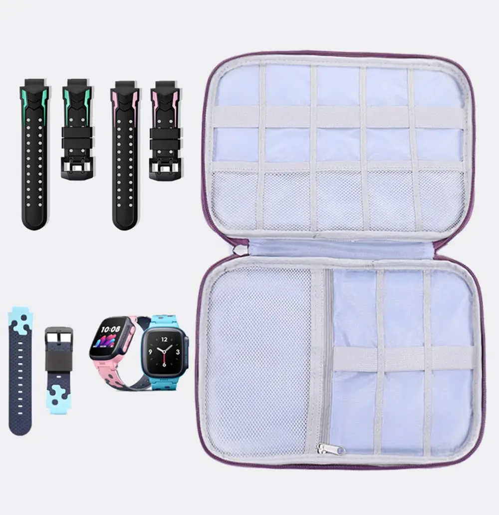 Watchband Box For Apple watch ultra 2 series 9 8 7 se band Organizer Holder Bag Storage Case samsung galaxy watch 6 5 4 3 strap