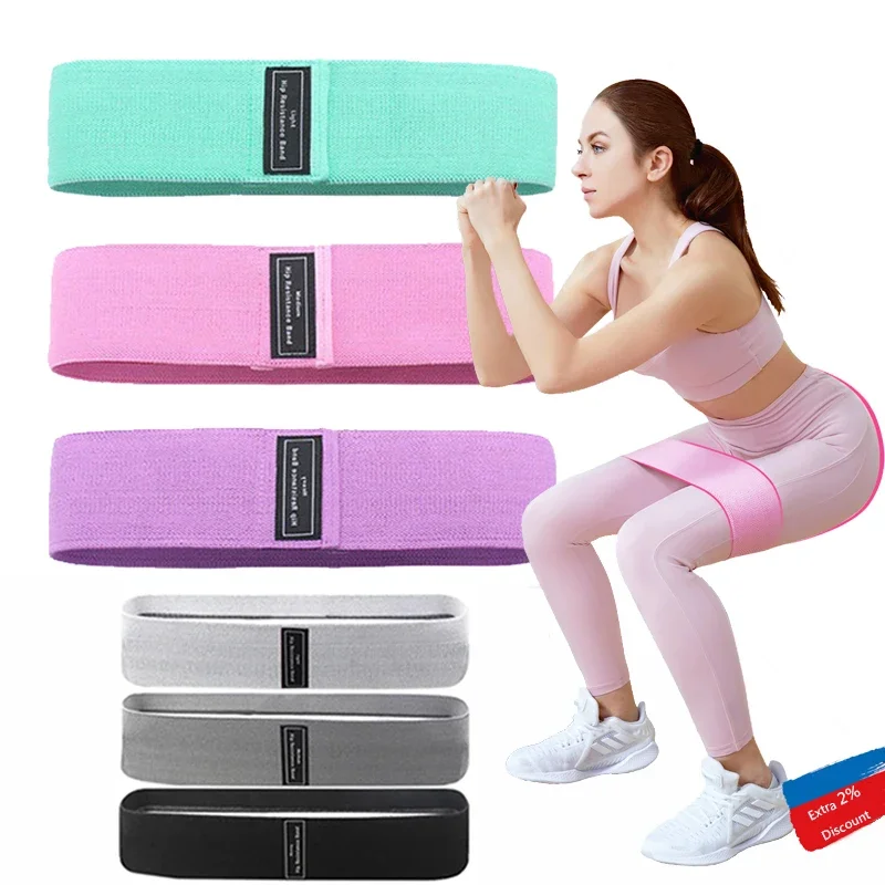 Elastic Rubber Band Fitness Yoga Resistance Hip Expander Gym Equipment Women Workout