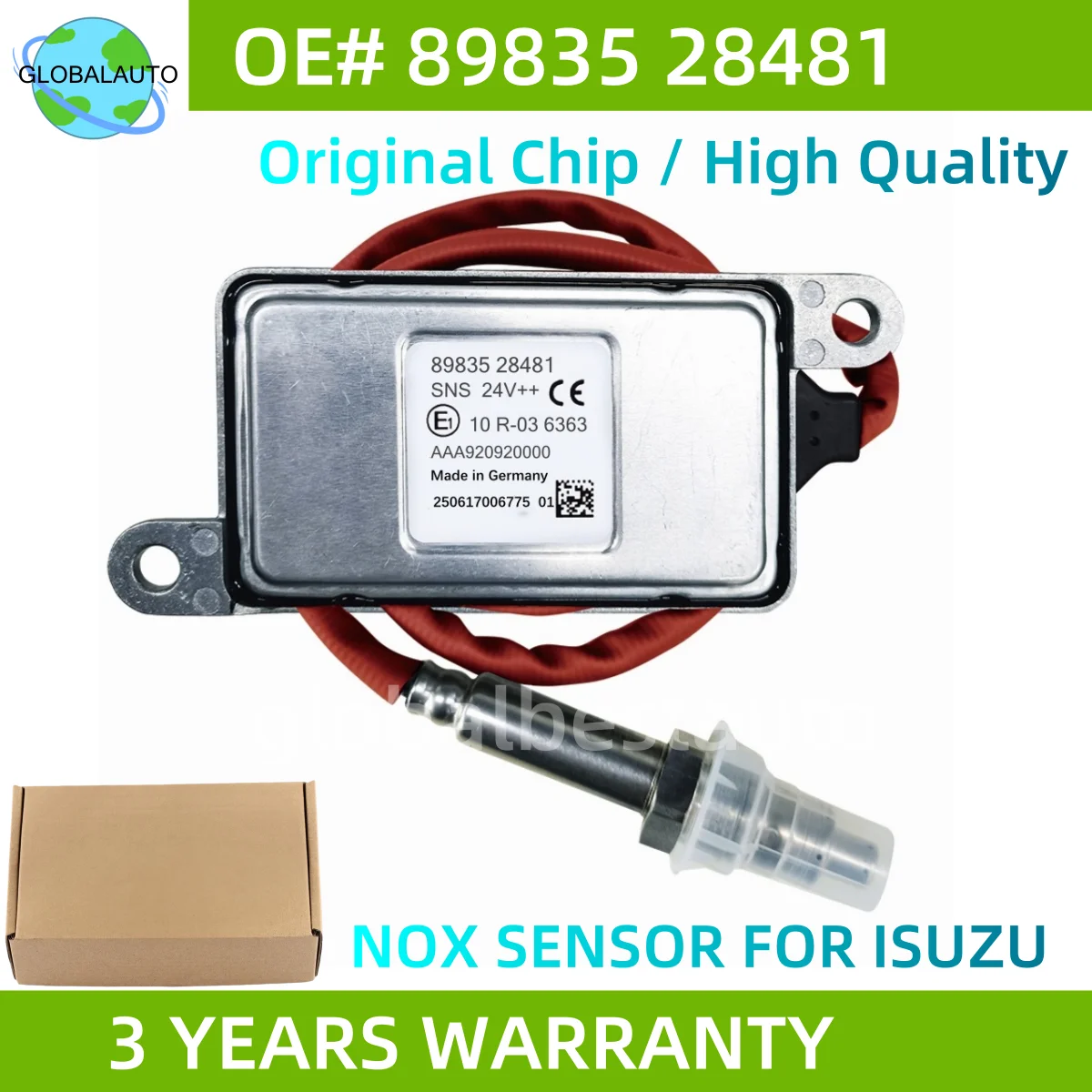 

89835-28481 8983528481 89835 28481 Оригинальный новый датчик оксида азота (NOx) 24В для грузовиков ISUZU