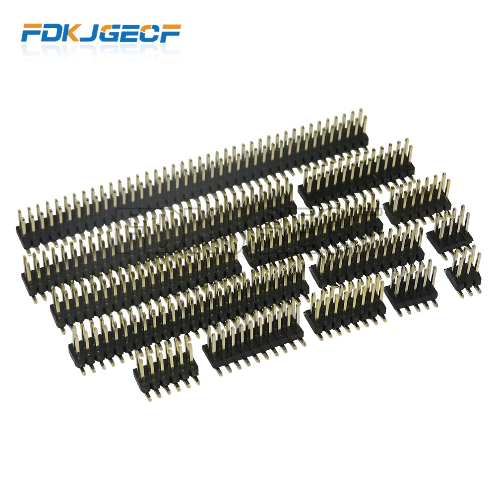 10PCS  SMD 1.27mm strip Double Row Male Pinheader Socket pitch strip connector SMT  2*3/4/5/6/7/8/10/12/13/15/20/25/30/40 PIN