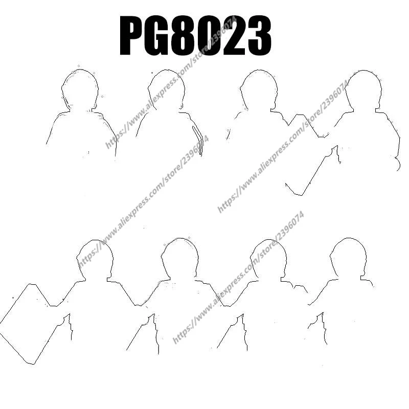 PG8023 figurines d'action accessoires de film blocs de construction briques jouets PG653 PG657 PG658 PG659 PG660 PG661