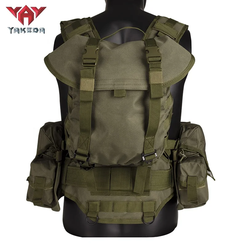 YAKEDA kamizelka taktyczna Chest Rig MOLLE Combat Outdoor Trekking polowanie piesze wycieczki plecak 3D trwały szybkoschnący pas biodrowy