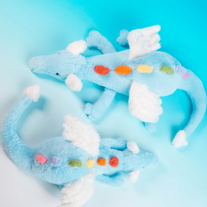 60-100 см очаровательные летающие драконы животные небесно-голубые куклы супер мягкая декоративная подушка мультфильм каваи подарки на день рождения и Рождество Декор