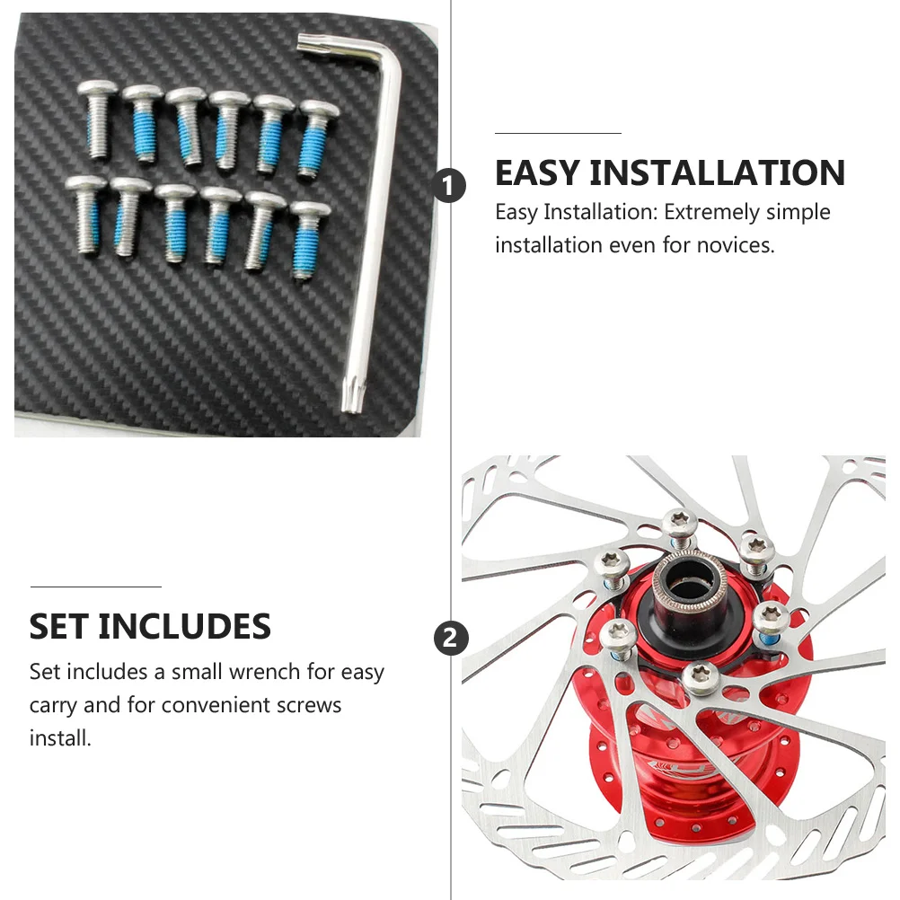 

1 set 1 Set Disc Brake Screws Bike Rotor Bolts Stainless Steel Rustproof High Strength For Mountain Bicycles Front Rear Disc