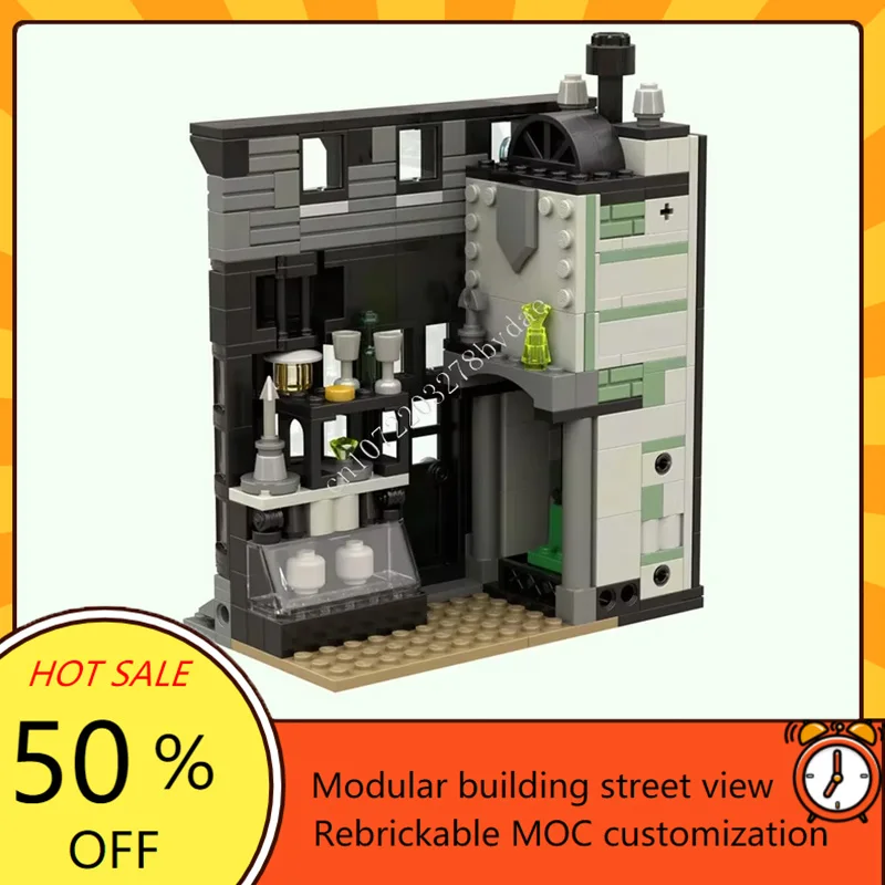 347PCS Knockturn Alley Modular MOC Creative street view Model Building Blocks Architecture DIY Education Assembly Model Toy Gift