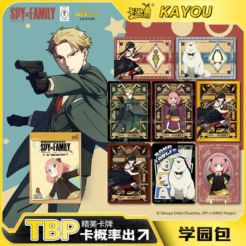 Tarjeta familiar KAYOU Spy × genuina, paquete escolar de operaciones especiales, tarjetas de colección de Anime, regalos Anya Forger Yor Forger