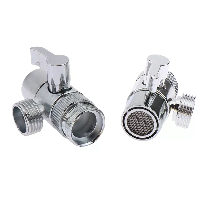 Zinc Alloy Switch Faucet Adapter Kitchen Sink Splitter Diverter Valve Water Tap Connector For Toilet Bidet Shower Bathroom