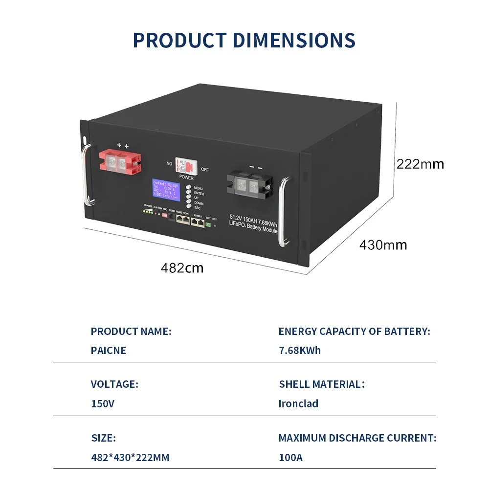 Lifepo4 48v 50ah 100ah 200ah Renewable Energy Products Baterie Lifepo4 Lithium Battery