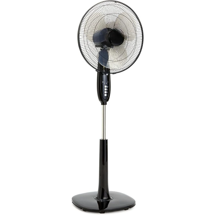 

16-Inch 3-Speed Pedestal Floor Fan, Standing Fan for Home, with Oscillating Dual Blades, AC Motor, With Remote Control, Timer,