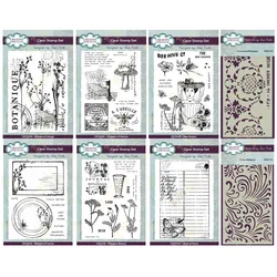 Nowy dziennik Notatki Swirly Tapeta Wyczyść znaczki Szablon Scrapbooking Zrób kartę albumu na zdjęcia DIY Wytłaczanie papieru Rzemiosło