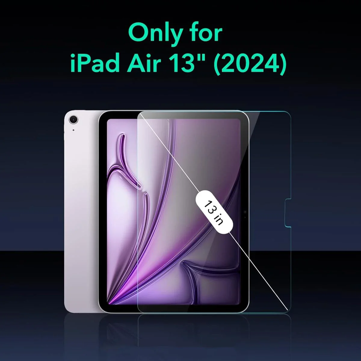 2PCS For iPad Air 13 inch 2024 Tempered Glass Screen Protector A2903 A2904 Air 6th Gen Tablet HD Anti-Scratch Protective Film