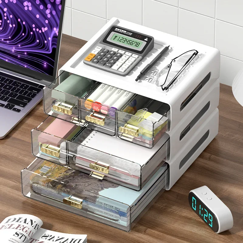 

Desktop storage box Multi-functional multi-drawer storage cabinet