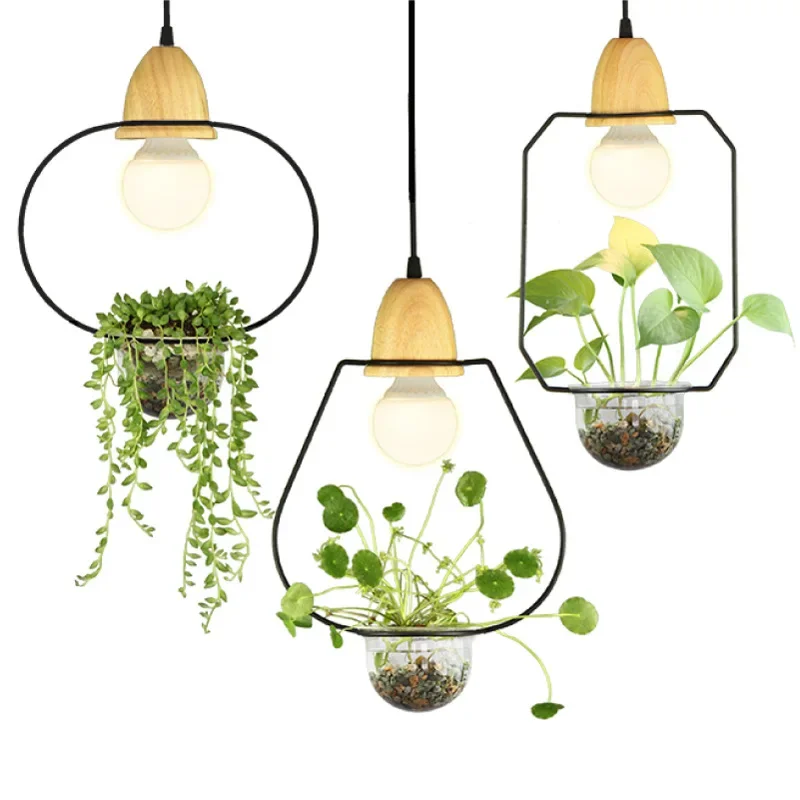 

Modern Simple Plant Chandelier American Restaurant Coffee Shop Clothing Store Balcony Iron Decorative Lamps and Lanterns