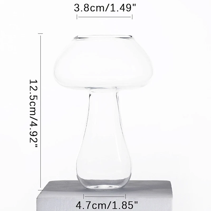 250ml Creative Mushroom Shape Coffee Glasses Clear Drinks Cups Wine Glasses for Party Novelty Drinking Glassware KTV Bar Club