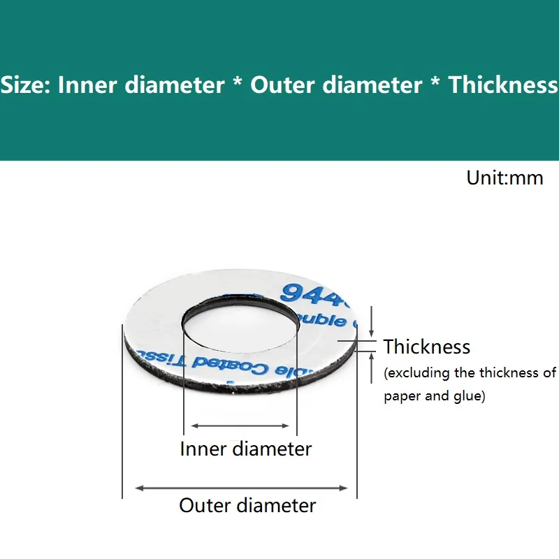 Weiyi M2 M2.5 M3-M12 Hartplastik-PVC-Scheibe, schwarz, einseitig klebend, runde flache Unterlegscheibe, Isolierring, Distanzscheibe, flache Unterlegscheibe – Detail 1