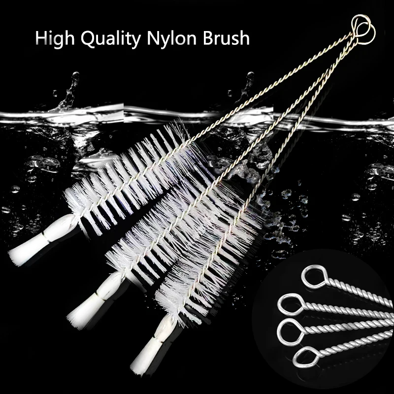 Nylon Aquarium BrushTube Pipe Filter Cleaning Brushes Stainless Steel Water Filter Hose Flexible Aquarium Cleaner Accessories