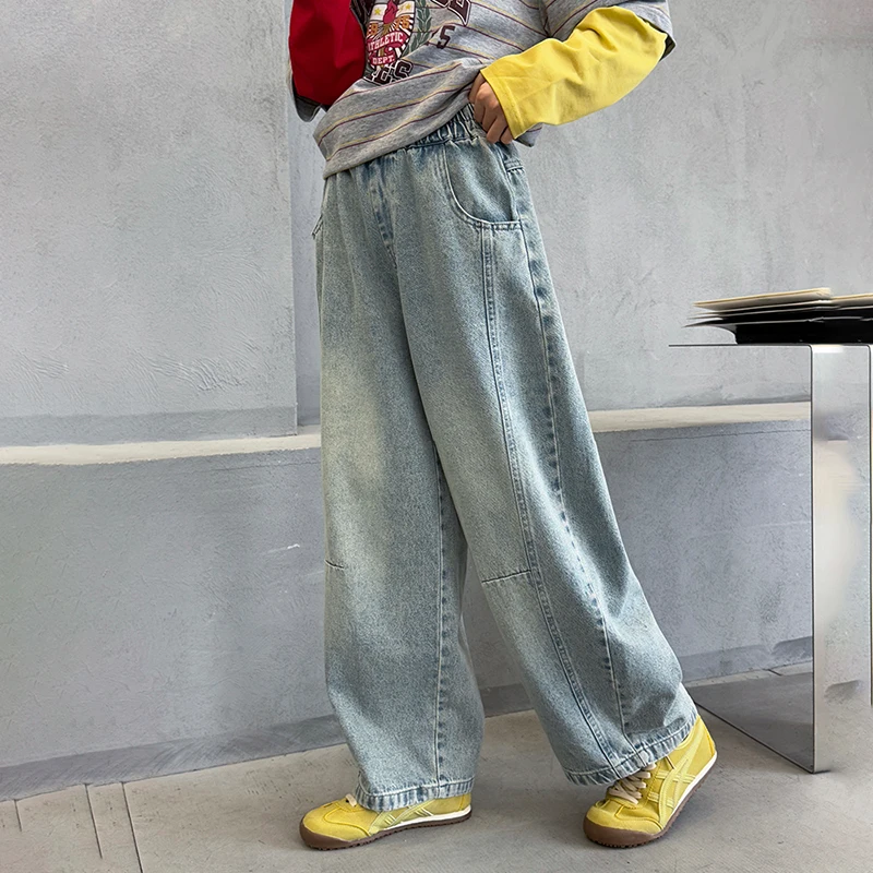 

Girls' pants Korean casual pants jeans unique and beautiful small and fresh spring clothes