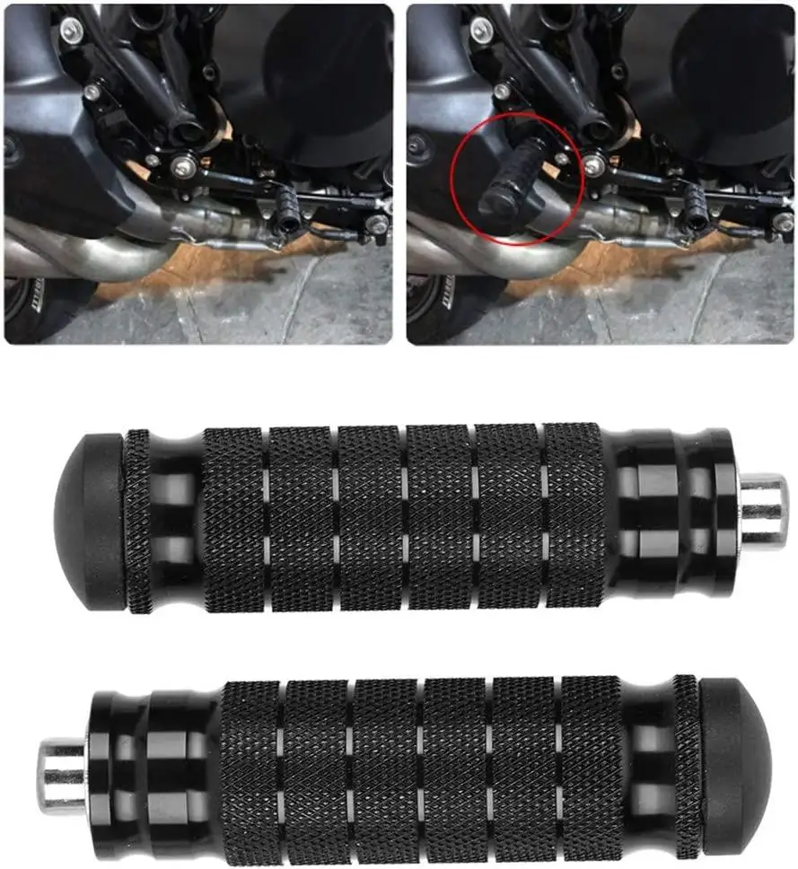 

1 Pair Motorcycle Rear Passenger Footrests Aluminum Alloy Non-slip Footpegs Foot Rest Pegs Pedals Modified Parts