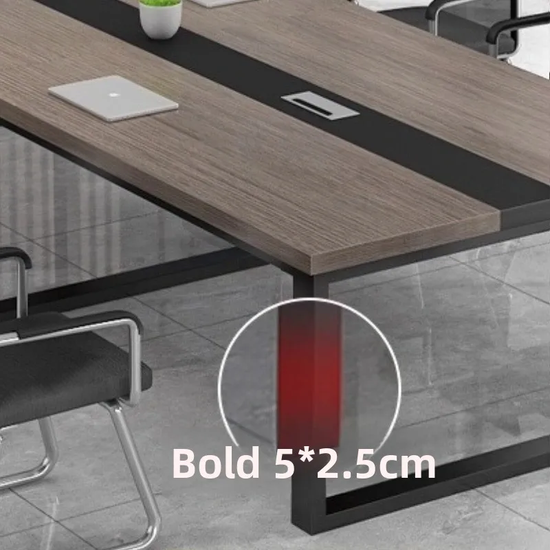 طاولة مؤتمرات طويلة بسيطة، مكتب، غرفة اجتماعات حديثة وبسيطة، طاولة خشبية كبيرة، أثاث تنفيذي تافولو لكل ريونوني #6