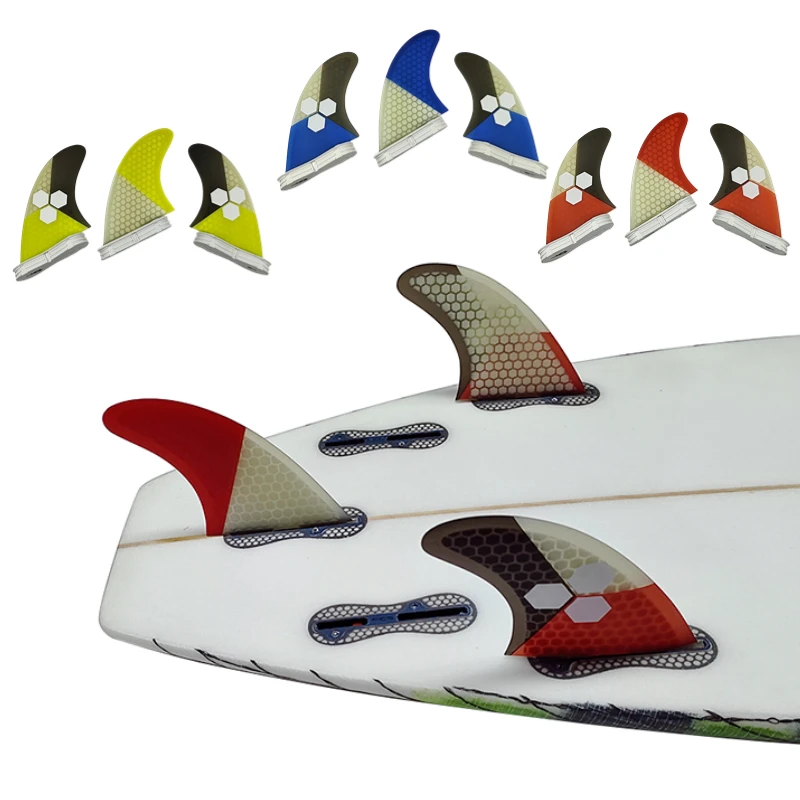 M Surfboard Fins Tri Fins Thruster Double Tabs 2 Surfing Stabilizers Surf Fins Multicolor UPSURF FCS 2 Fins Performance Core