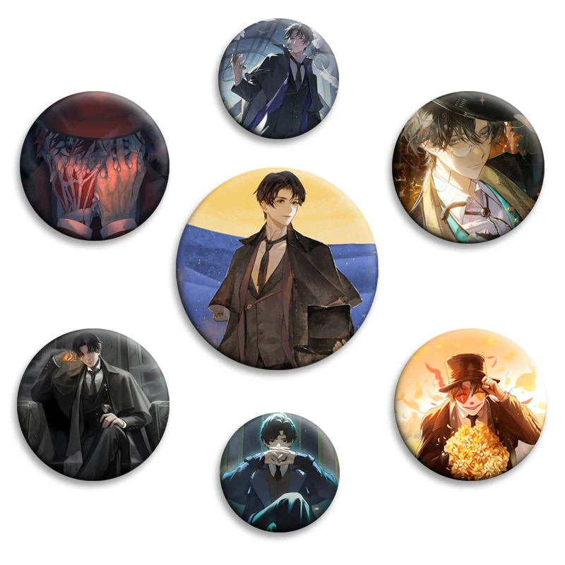 أنيمي سيد الألغاز لينة زر دبوس شارة معدنية الإبداعية بروش لحقيبة الملابس قبعة ديكور مجوهرات اكسسوارات هدية تذكارية