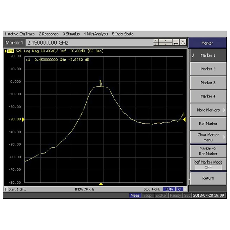 อะไหล่ตัวกรองแบบ microstrip bandpass 2.4GHz ใช้งานได้จริงสำหรับการกรองสัญญาณถ่วง2.3-2.5GHz