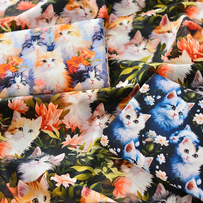 100% pure cotton poplin fabric digital printing hand sewing DIY clothing dresses sling throw pillow tablecloths decorate fabric