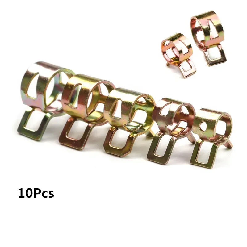 

10Pcs Spring Band Fuel Hose Clips Clamp Silicone Pipe Clamp Reusable Optional Clip 6mm 7mm 8mm 9mm 10mm 11mm 12mm 13mm 14mm 15mm