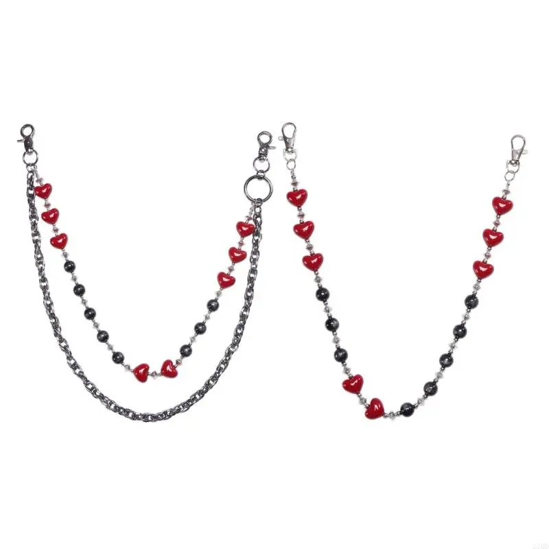 القلب مطرز السراويل سلسلة الشرير موضوع الجينز سلسلة الخصر مجوهرات للمراهقين الكبار #1