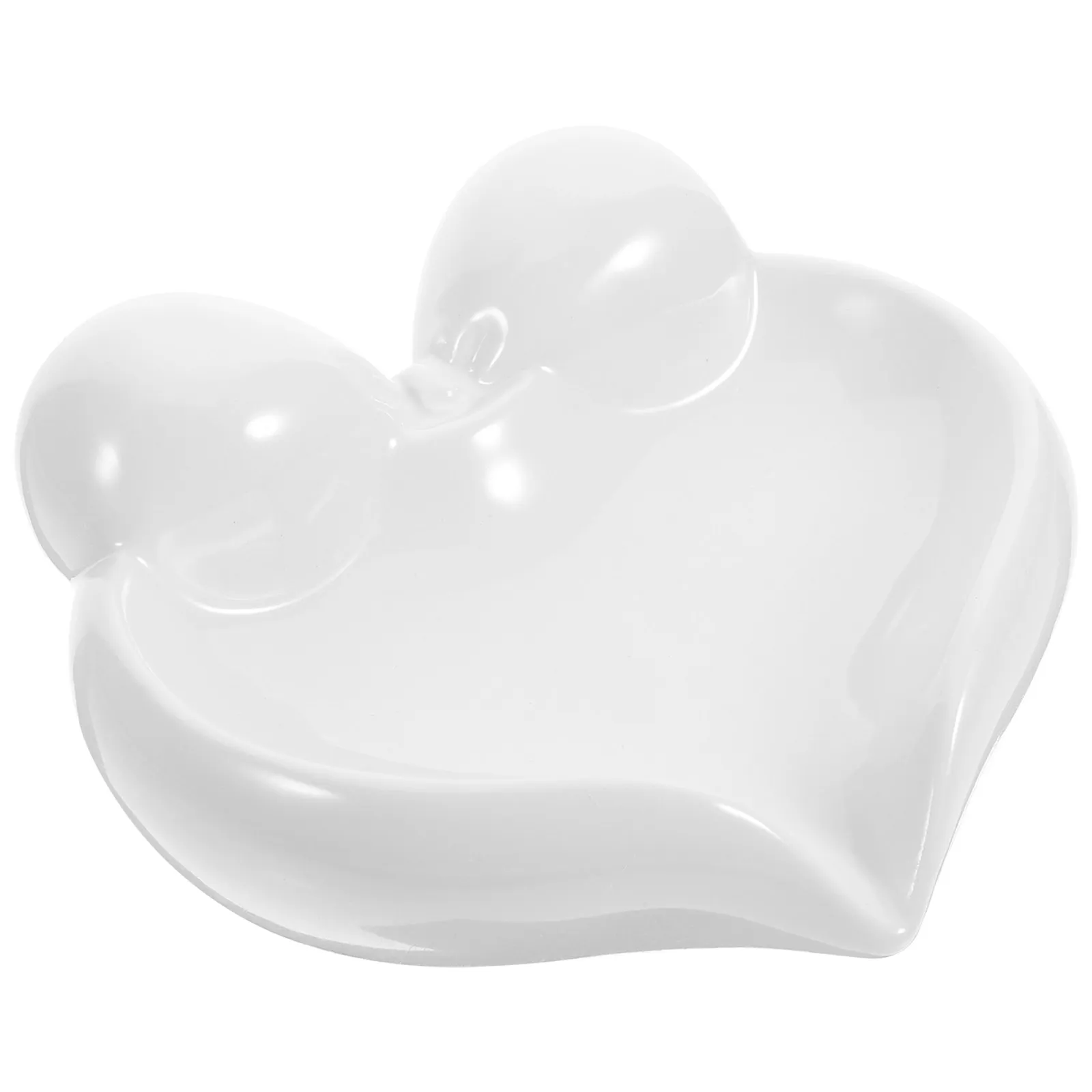 

Ceramic Heart Soap Dish Bowknot Design Draining Holder for Bathroom Kitchen Sink Shower Shelf Decorative Soap Tray Storage