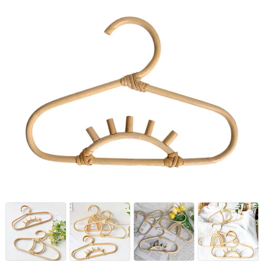 Children Hanger Baby Room Decor Rattan Kids Clothes Hangers Manual Newborn Children' Rack