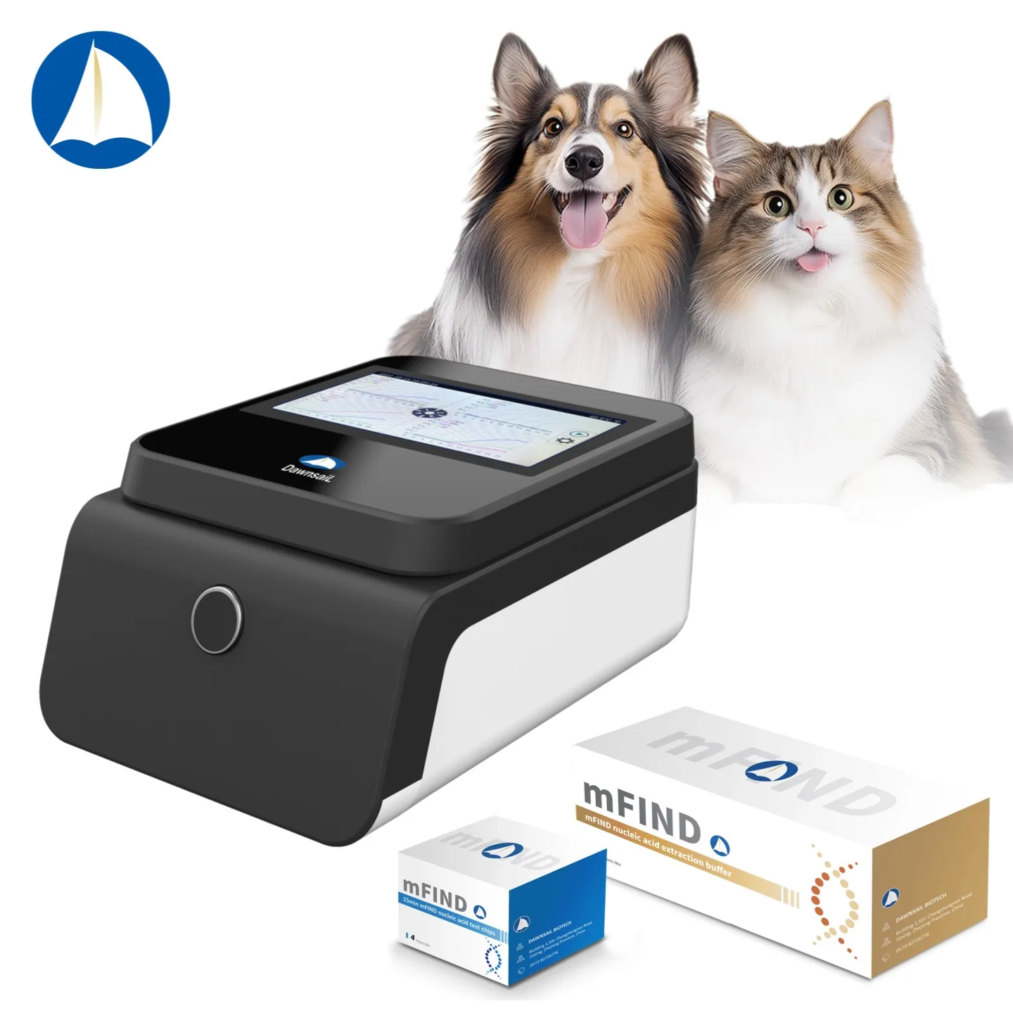 Pet Clinic PCR Machine Feline Leukemia Bartonella Henselae Mycoplasma FeLV FIV BH MF Combo Test Diagnostic Analyzer