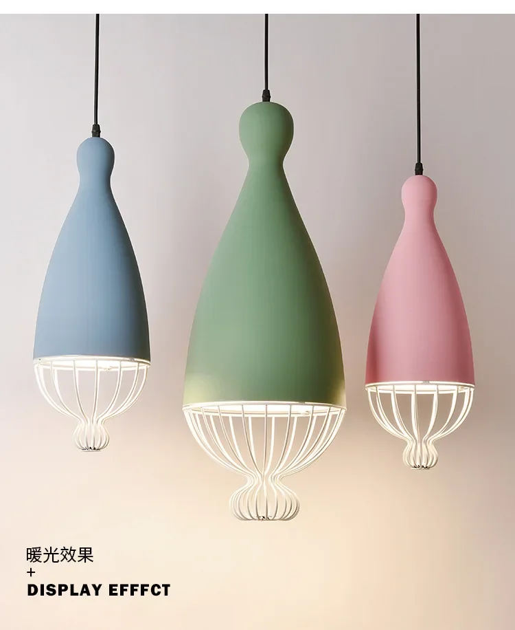 Nordic chandelier loft living room dining room bird lantern designer creative Cafe personality bar Makaron lamps