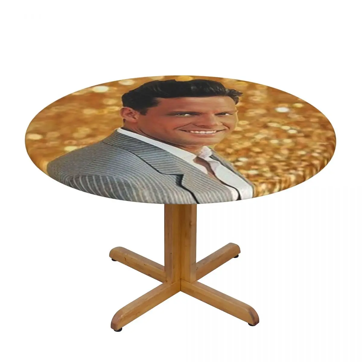El Sol De Mexico Luis Miguel Waterproof Round Tablecloth Oilproof Table Cloth for Kitchen Events Dining Table Cover