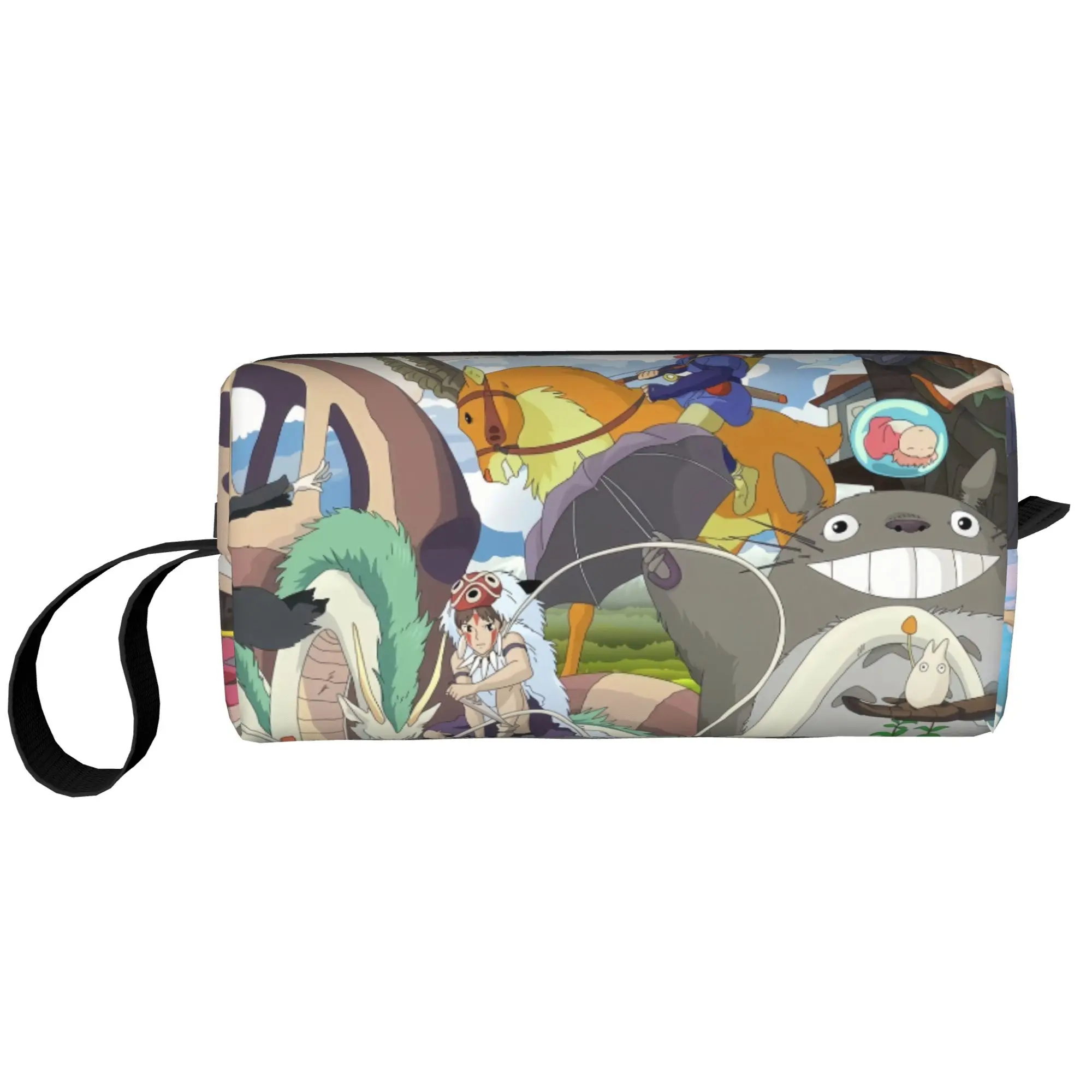Портативная дорожная сумка для хранения электронных аксессуаров Totoro для USB-кабеля, наушников, внешнего аккумулятора, косметичка Портативная дорожная сумка для хранения электронных аксессуаров Totoro для USB-кабеля, наушников, внешнего аккумулятора, косметичка