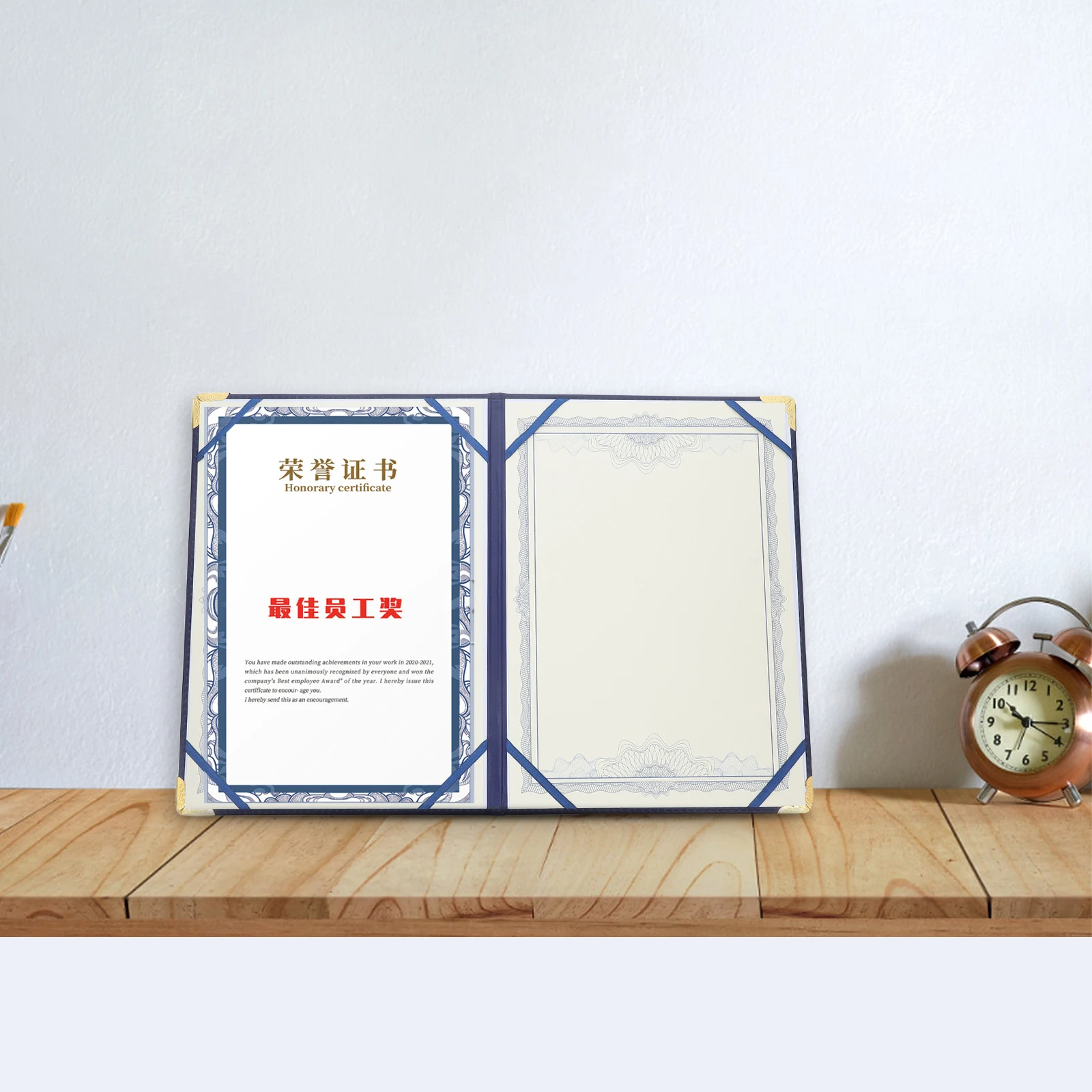 

Certificate Cover Document Holder Blank PU Diploma Covers Graduation Frames Paper Material Lightweight Portable